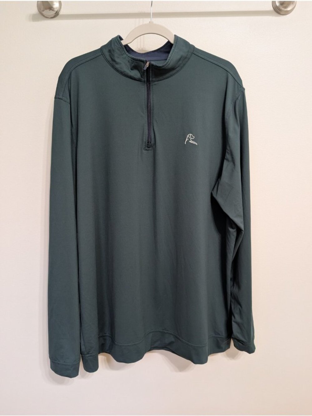 Rhoback Quarter Zip Pullover Mens XXL Green Blue Collar Performance Golf